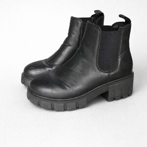 Chunky Black Ankle Boots
